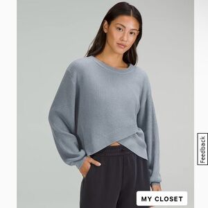 lululemon athletica Crossover Reversible Sweater Chambray